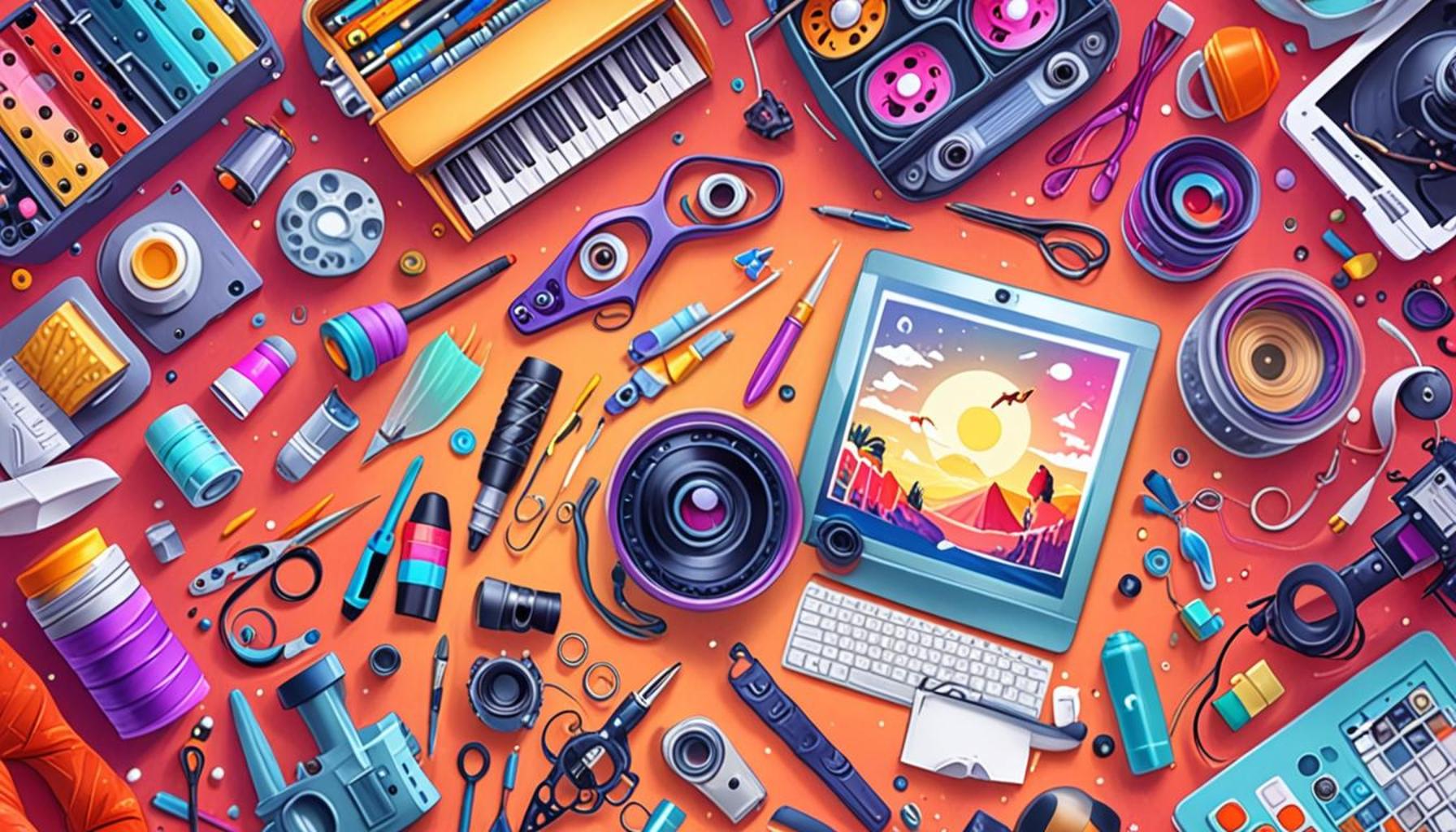 Colorful art supplies?>